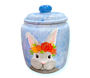 Santa Monica Watercolor Bunny Jar