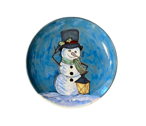 Santa Monica Rustic Glazed Snowman