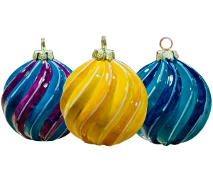 Santa Monica Jewel Toned Spiral Ornament